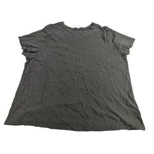 A New Day Womens TShirt Olive Green XL Cotton Modal Basic Crew Neck Short Sleeve